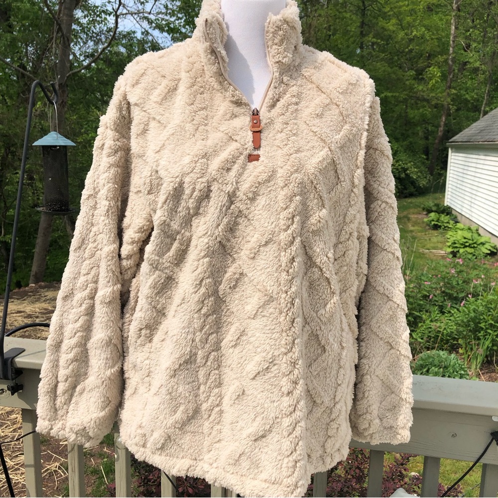 Jen & Co. Fuzzy Teddy Bear Pullover NWT